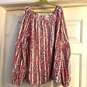 GAP kids floral blouse